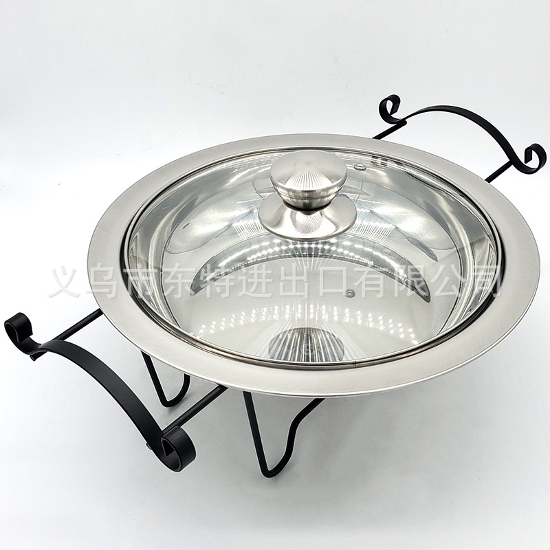 Factory direct sales of stainless steel alcohol dry pot, solid and liquid alcohol stove, small hot pot, dry pot, restaurant small hot pot detail image 9