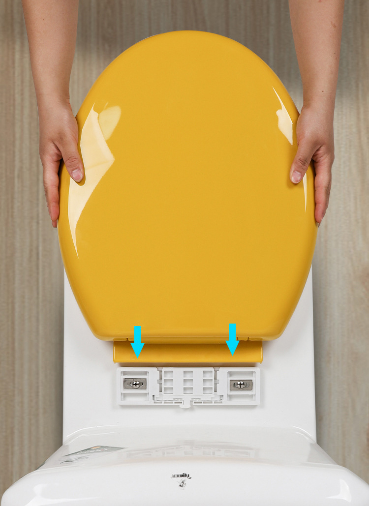 Colorful toilet seat covers, household universal old-fashioned accessories, V-shaped and U-shaped water pump seats, thickened toilet seat covers undefined