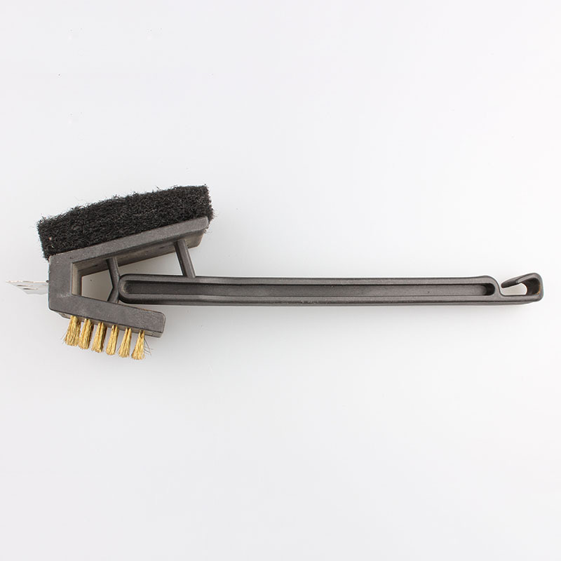 Parrilla de barbacoa al aire libre cepillo de limpieza mango PP cepillo de alambre de cobre cepillo de alambre de hoja de acero herramienta de barbacoa cepillo Amazon