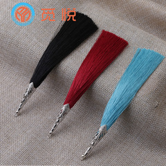 A 13cm tassel earring accessory with an openwork metal hat and phoenix tail design, retro-style decorative fashionable pendant