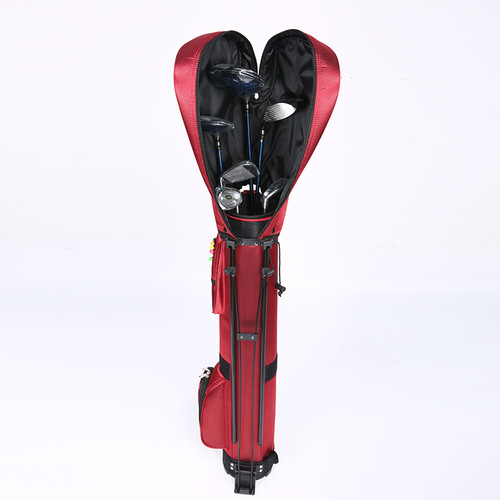 Cross-border best-selling golf club bag with portable golf stand bag, can hold six clubs, factory wholesale