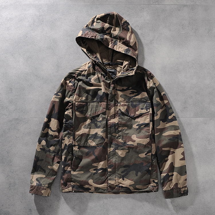 A48 autumn and winter new foreign trade original single-base solid color camouflage hooded young men's windcoat jacket jacket 0104 36 A48 autumn and winter new foreign trade original single-base solid color camouflage hooded young men's windcoat jacket jacket 0104 36