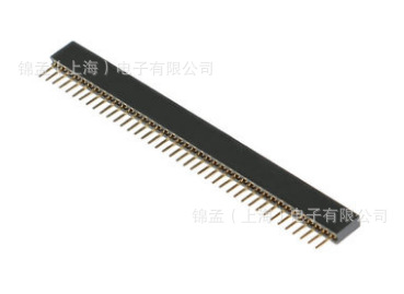 1.27MM间距单排直插排母1*45P排母母座 塑高4.3MM环 保镀金