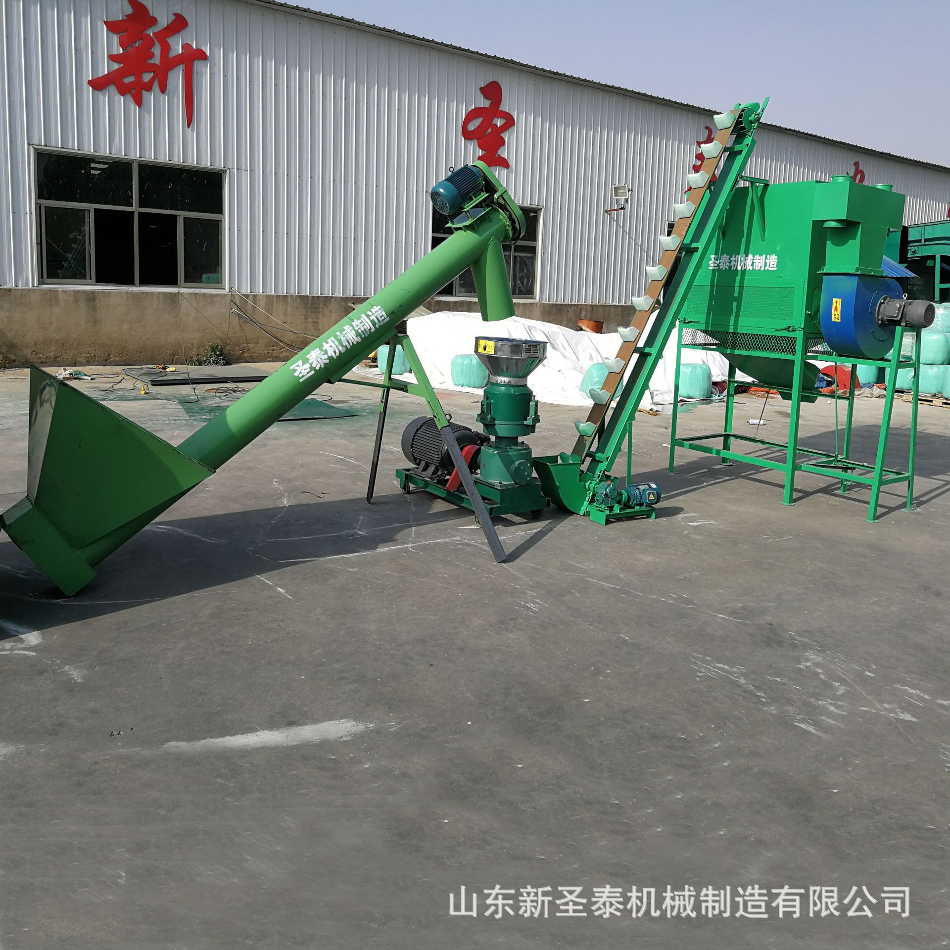 养殖场整套饲料加工机组 颗粒饲料加工机组营养丰富 大型颗粒加工