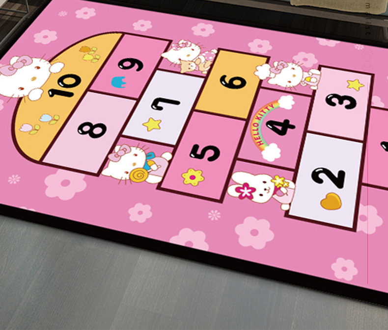 Cartoon style carpet, baby crawling carpet, children's educational carpet, bedroom bedside carpet, balcony carpet, home living room carpet