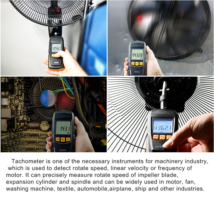 Biaozhi Gm8905 Laser Tachometer Non-Contact Photoelectric Tachometer Engine Speedometer Tachometer