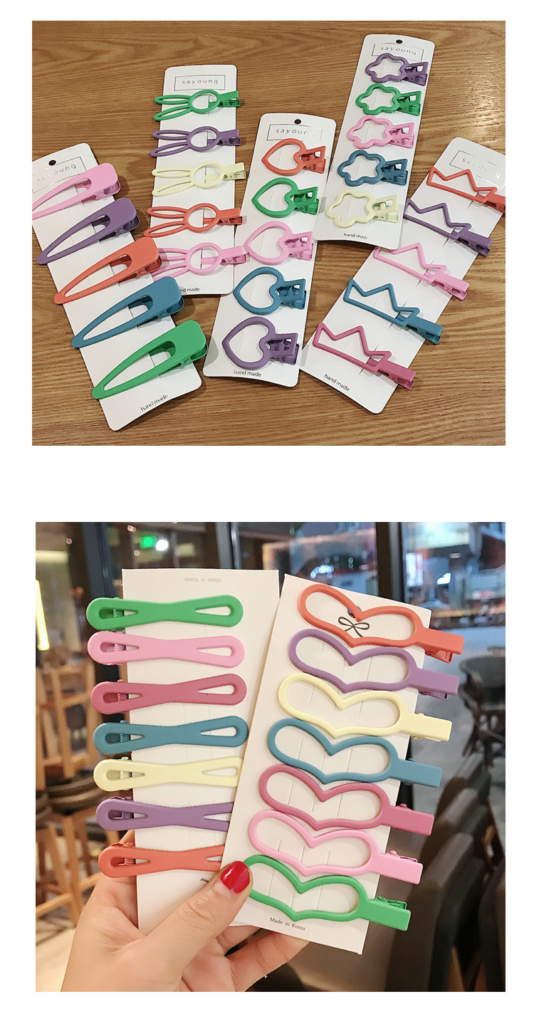 Korea Hairpin Side Clip Girl Color Hairpin Headdress Children Cute Small Clip Simple Style Bangs Clip  Wholesale Nihaojewelry display picture 4