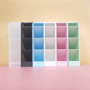 Table transparent storage box, pens holder, brush, lipstick, universal storage system, matte stationery