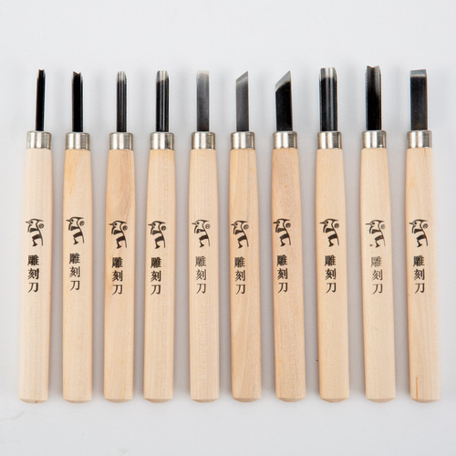 Woodpecker Wood Carving Knife Set Solid Wood Seal Engraving Seal Printmaking PM123/4/5/6 Tool Carving Knife Set