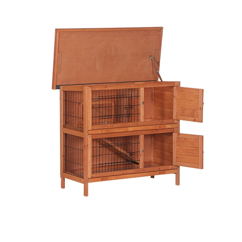 Wooden classic double-layer travel rabbit, storage system