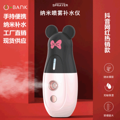 跨境热销纳米喷雾便携手持蒸脸仪加湿器卡通迷你补水润眼仪喷雾仪|ru