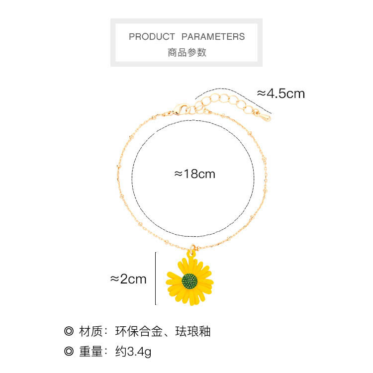 Mori Simple Flower Accessories Wild Jewelry Small Daisy Bracelet Wholesale Nihaojewelry display picture 1