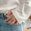 Tide, retro cute ring, silver 925 sample, Japanese and Korean, internet celebrity