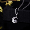 Pendant, necklace, fashionable chain, Korean style, 18 carat, simple and elegant design