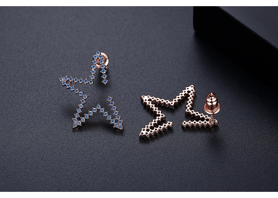 Korean Copper Inlaid Zircon Earrings Fashion One-piece Hair Earrings Wholesale Nihaojewelry display picture 5