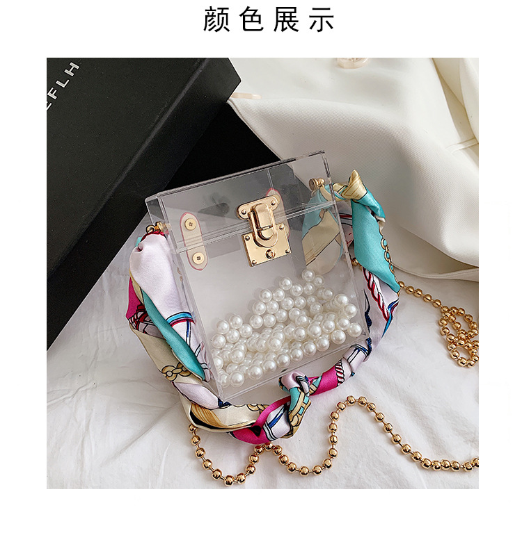 New Trendy Lock Silk Scarf Chain Fashion Single Shoulder Messenger Bag For Women display picture 32