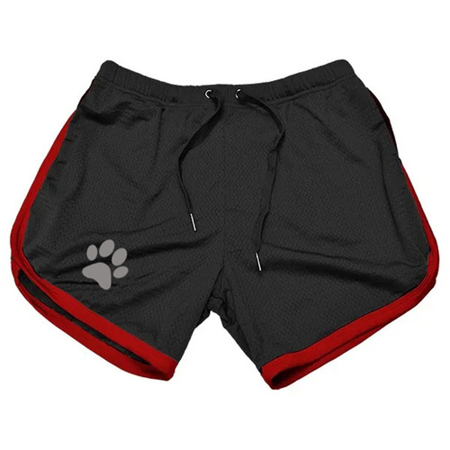 Summer sports men's muscle fitness casual mesh breathable three-quarter pants running training beach quick-drying breathable shorts