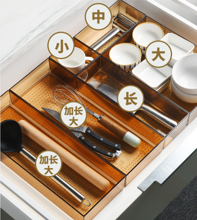 Kitchen drawer cutlery compartment stora...