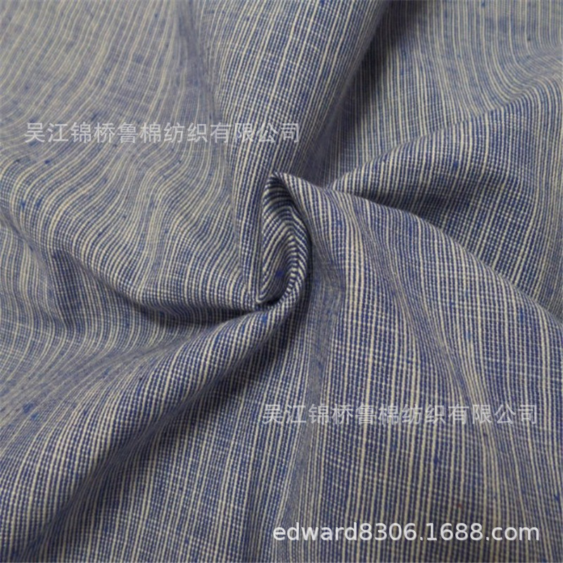 Linen cotton seven-color woven jacquard slub canvas Oxford spinning 4.JPG