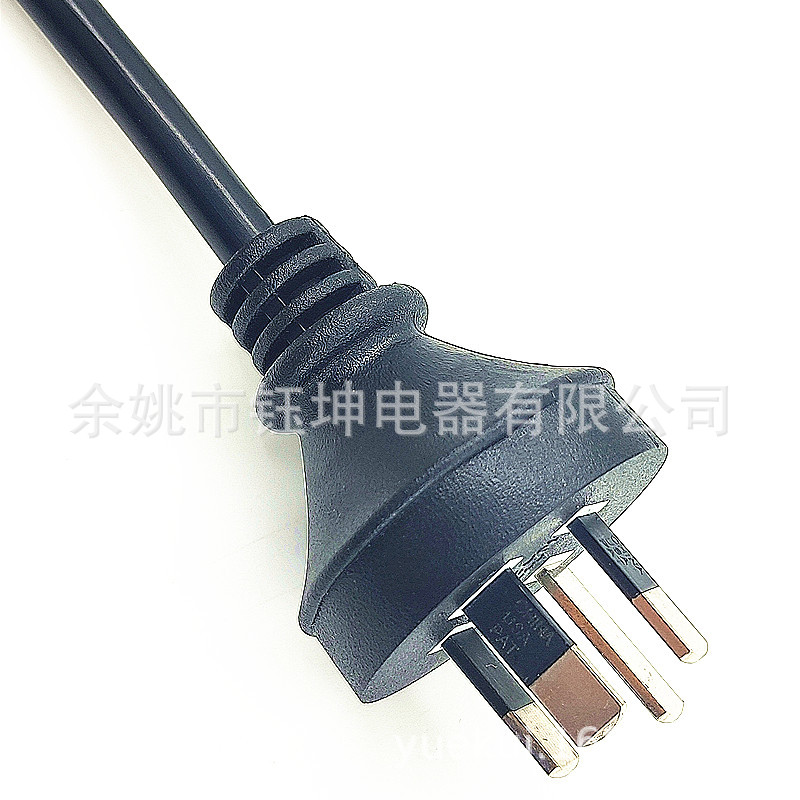 供应澳规4芯插头线 澳标四插头尾部裸尾电源线 有SAA澳大利亚认证