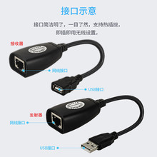 USB延長器50米信號放大器usb to rj45網線監控硬盤錄像機鼠標延伸