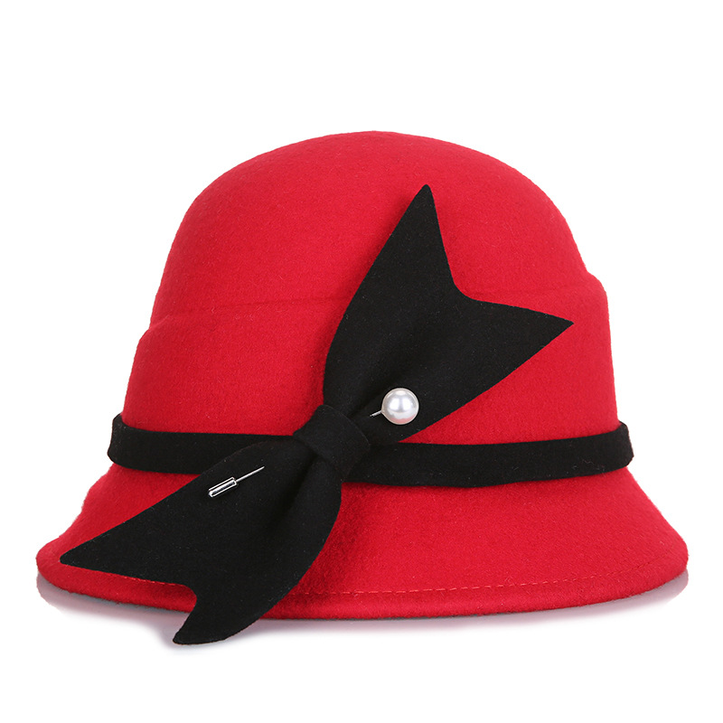 Sombrero Otoño e Invierno Nuevo estilo coreano estilo japonés lana pura de las mujeres en forma especial cálido sombrero de moda sombrero de fieltro hecho a mano al por mayor image 3