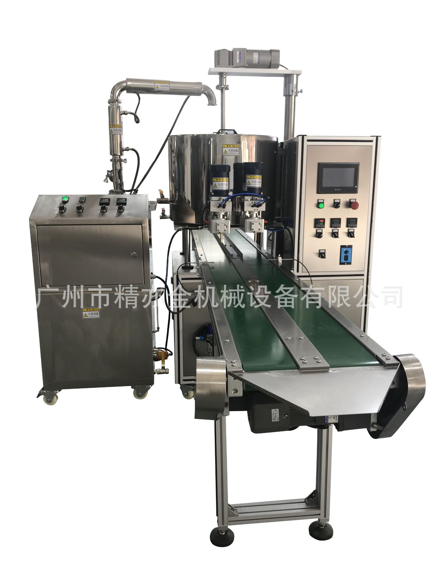 1出2双头灌装机发蜡 清凉油 艾草膏 香体膏机器广州机械设备厂家