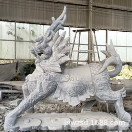 各种动物石雕艺术品制作 景区装饰石制动物雕像图案 石刻动物厂家