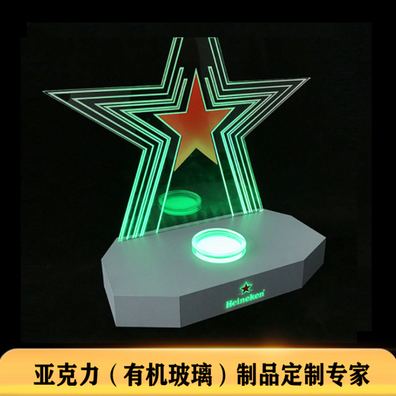 广州工厂定制直供饮料酒水酒吧台面发光陈列亚克力展示架可批发