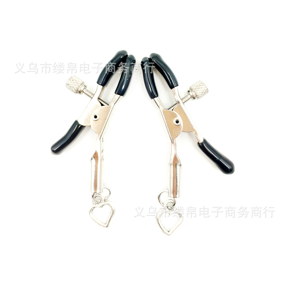 L203情趣桃心乳夹 乳夹阴蒂夹 情趣用品 男女奴调教刑具 手指震动|ms