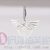 Nydila Panjia S925 Silver Bead 19 Winter Inlaid Angel Wing Love Necklace 398505C01