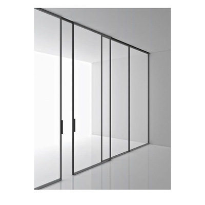 厂家供应铝合金推拉门窄边推拉门窄边框门厨房推拉门钢化玻璃门|ru