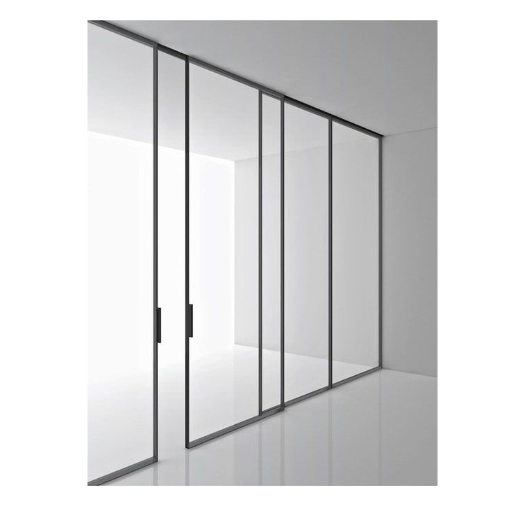 厂家供应铝合金推拉门窄边推拉门窄边框门厨房推拉门钢化玻璃门|ru