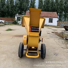 汽油电启动碎枝机 果枝汽油粉碎机图片 园林用汽油树枝粉碎机