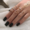 Universal set, ring, European style, simple and elegant design, flowered