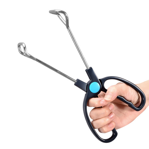 Multi-purpose stainless steel food tongs bread food tongs plastic handle insulated picnic barbecue tongs