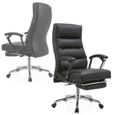好环境午休椅黑色皮面总裁椅主管经理总监老板办公电脑椅1|ms