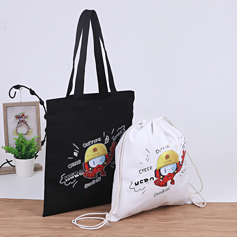 厂家直销绣花棉布束口袋 帆布袋抽绳背包袋 饰品绒布袋定做印logo