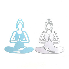 Scrapbooking DIY cutting die cutters, carbon steel die cutters, floral die cutters template beautiful woman practicing yoga