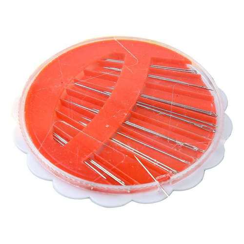 Large small round boxed hand sewing needle household sewing needle embroidery needle sewing box embroidery steel needle