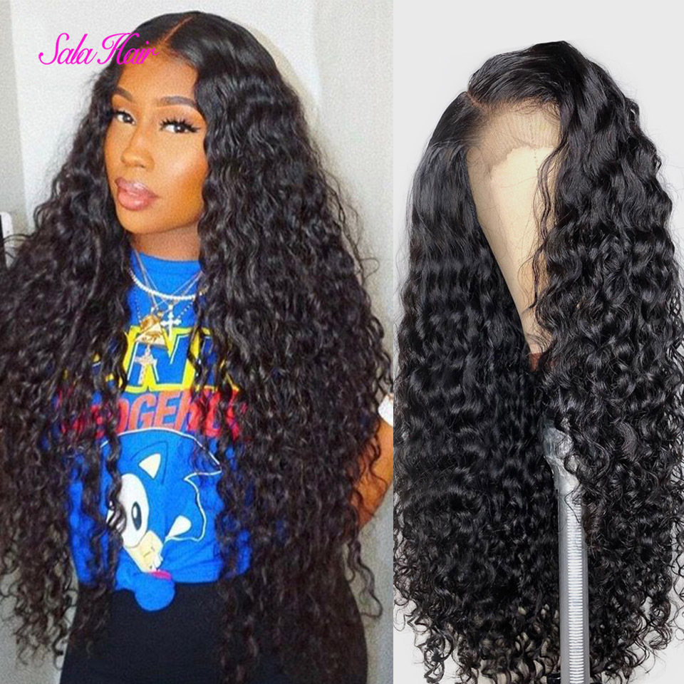 human hair water wave lace frontal wigs...