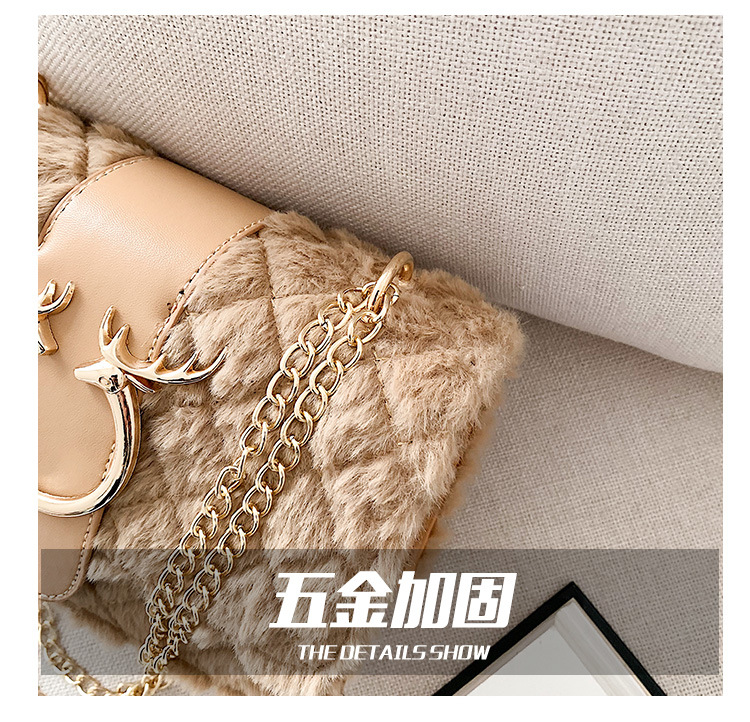 Fashion Handbags Velvet Chain Small Square Bag display picture 22