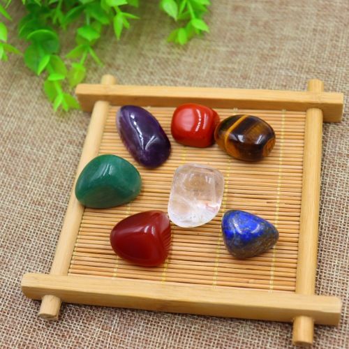 Large particle yoga stone seven-color crystal rough natural stone rough chakra gemstone ornaments