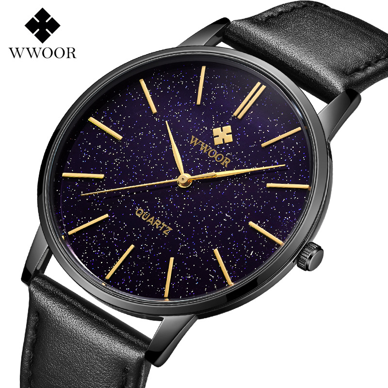 WWOOR Celebración de amor de los nuevos hombres de negocios de malla reloj de cuarzo cinturón impermeable casual Bowl Watch 8853