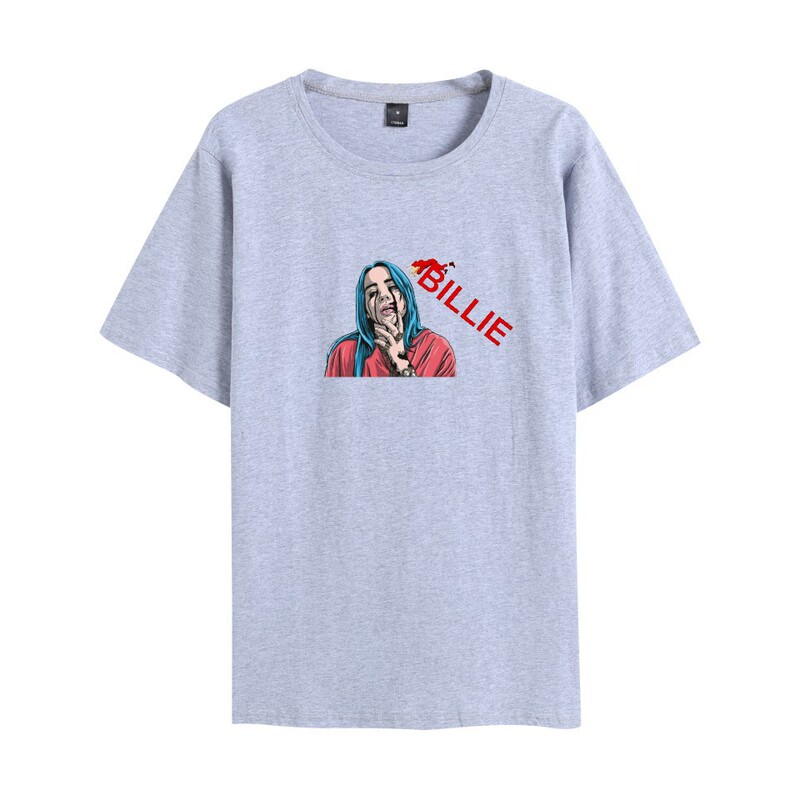 Cross-border European and American singer Billie Eilish (Billie Eilish) new men's and women's round neck short sleeve t-shirt