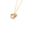 Necklace, small design chain for key bag  from pearl, 18 carat, internet celebrity, trend of season