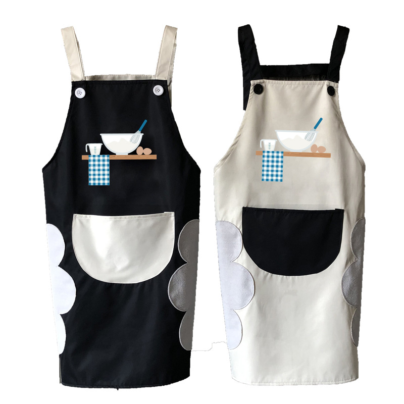 Estilo coreano moda delantal ropa de trabajo las mujeres lindo cocina borrable mano sobretodo impermeable cintura casa