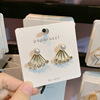 Silver needle, long earrings with tassels from pearl, 925 sample silver, 2020 years, internet celebrity, city style