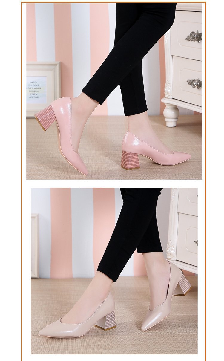 Black Chunky Heel Shoes