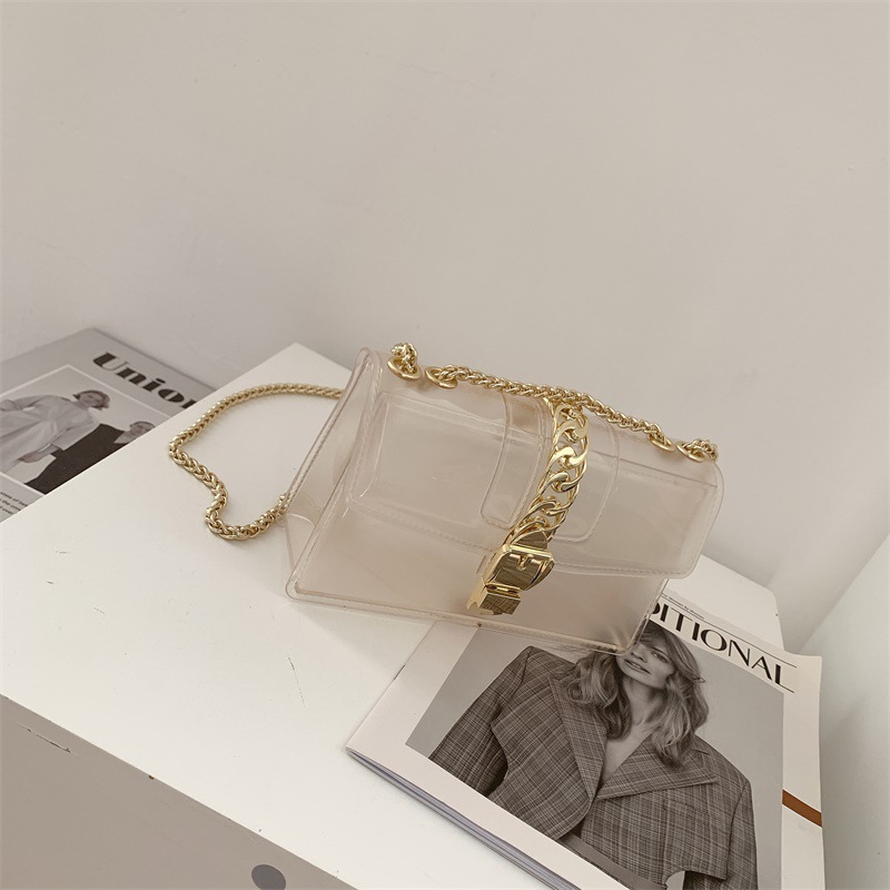 Summer 2025 new gradient jelly bag, fashionable color-blocking chain bag, crossbody single-shoulder bag, ladies' small bag undefined